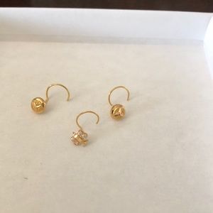 3 pcs Indian Gold nose rings 100% gold